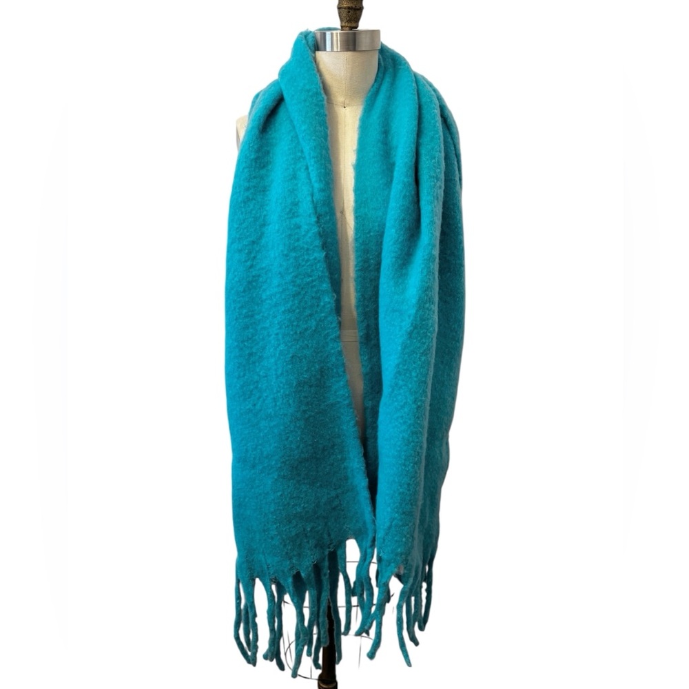 Anthropologie Turquoise Oversized Soft Scaf
